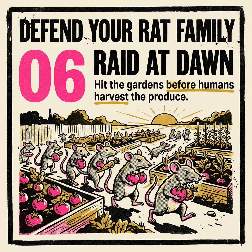 Defend Your Rat Family flyer 6: Raid at Dawn